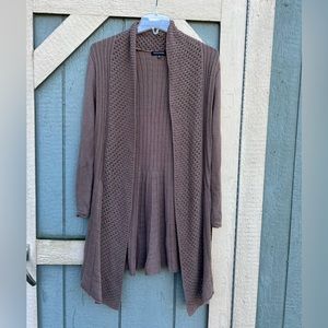 Long duster sweater by notations light brown